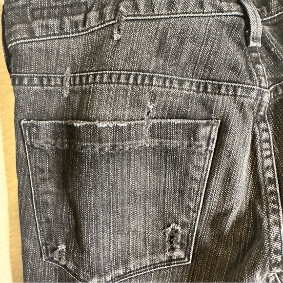 Agolde Jeans Chloe Low Rise Slim Liverpool Black Denim Distressed Size 29 - Picture 9 of 10